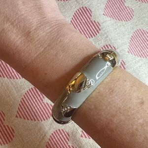 Gray and Gold Wearable Tech Bracelet